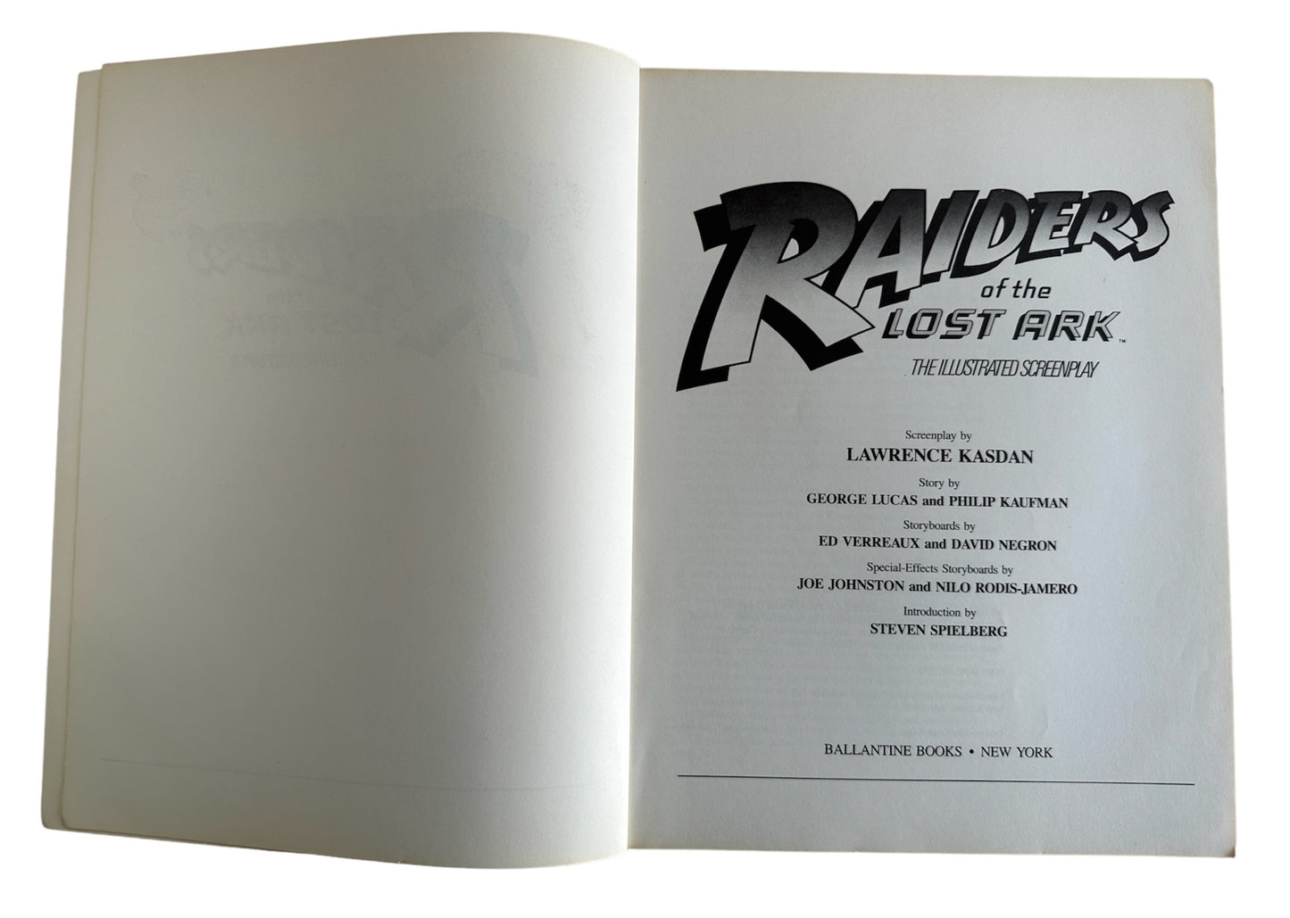 Vintage 1981 Raiders Of The Lost Arc The Illustrated Screenplay Large Paperback Book - Fantastic Condition Ultra Rare Item
