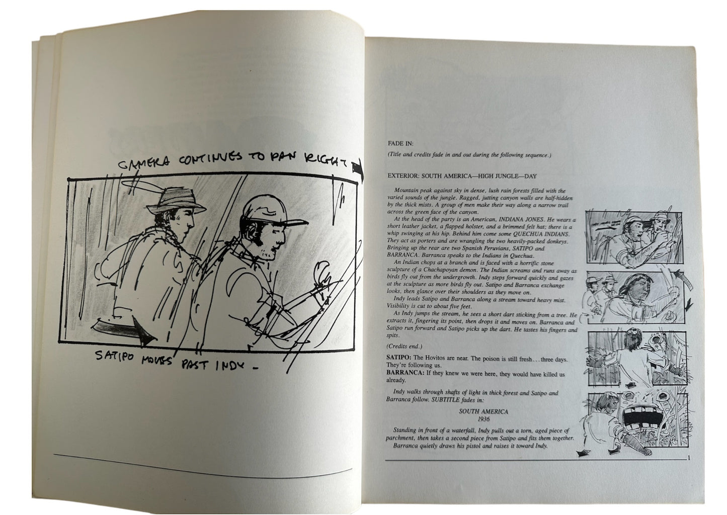 Vintage 1981 Raiders Of The Lost Arc The Illustrated Screenplay Large Paperback Book - Fantastic Condition Ultra Rare Item