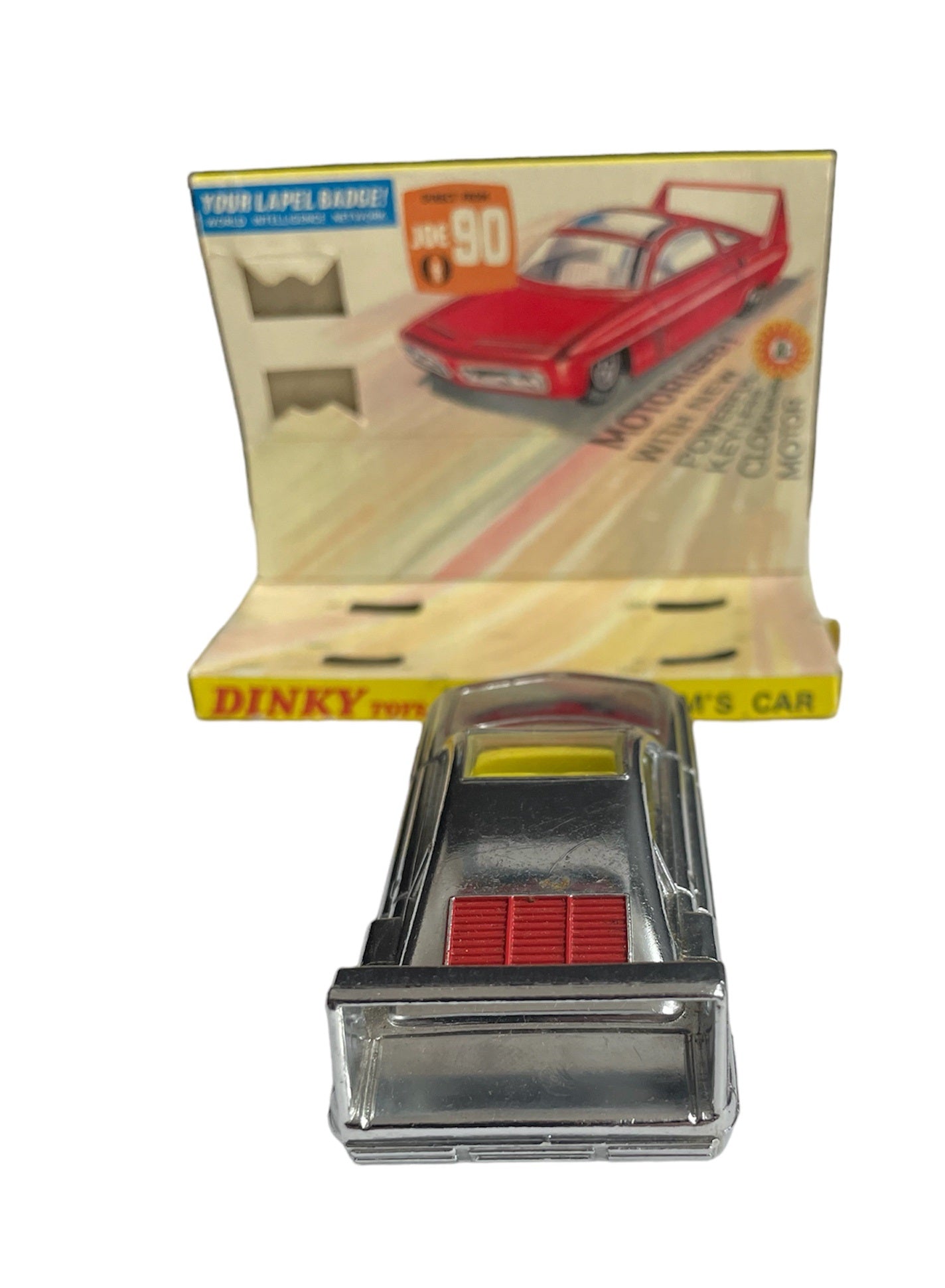 Vintage 1967 Gerry Andersons Joe 90 Dinky Toys Number 108 Sam Loover Sam's Car Diecast Replica Vehicle With Pull Back And Go Action - With Display Plinth & Original Box