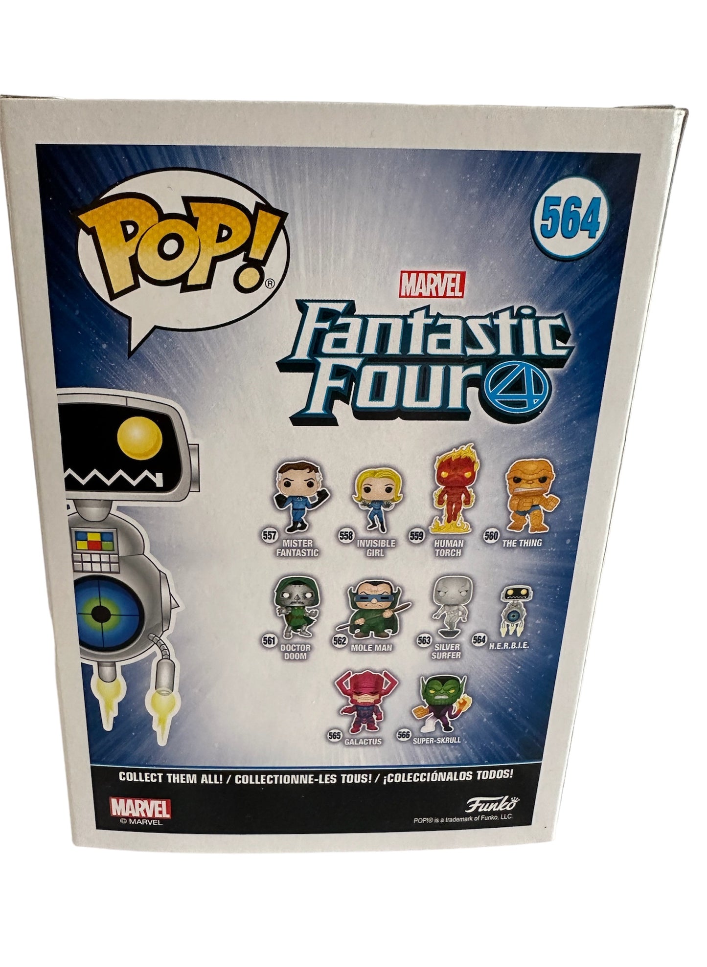 POP! 2019 Marvels The Fantastic Four Pop Vinyl Figure - H.E.R.B.I.E Bobble-Head No. 564 - Brand New Shop Stock Room Find