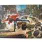 The Six Million Dollar Man Vintage 1976 Whitman 224 Large Piece Jigsaw Puzzle Number 7757 Animated Steve Austin Destroys Car - In The Original Box