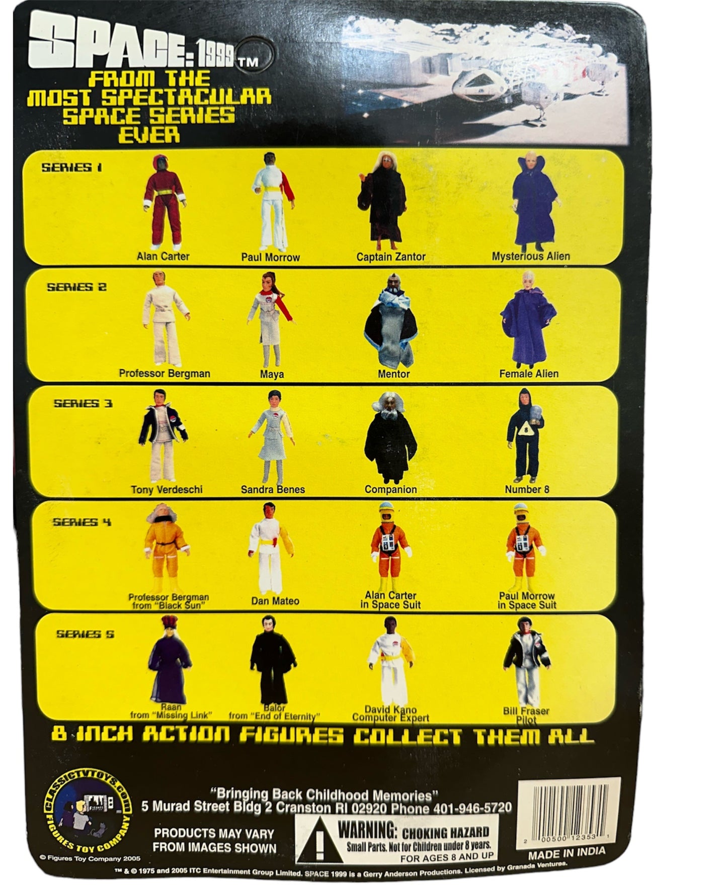 Vintage 2005 Gerry Andersons Space 1999 Megos Style David Kano - Monbase Alphas Computer Expert 8" Action Figure - Shop Stock Room Find