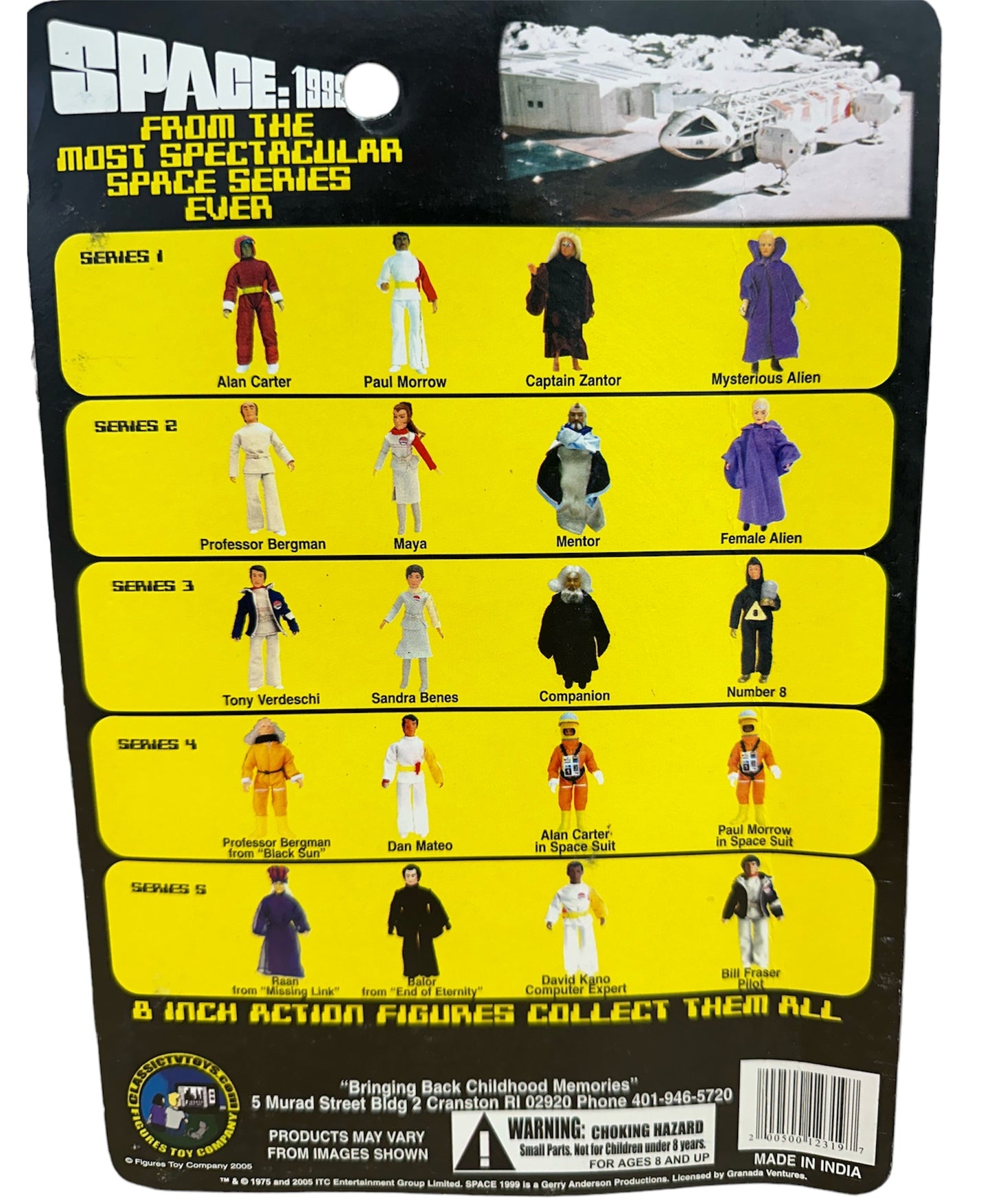 Space 1999 Mego Style Dan Mateo From The Episode Troubled Spirit 8" Action Figure Brand New On Card