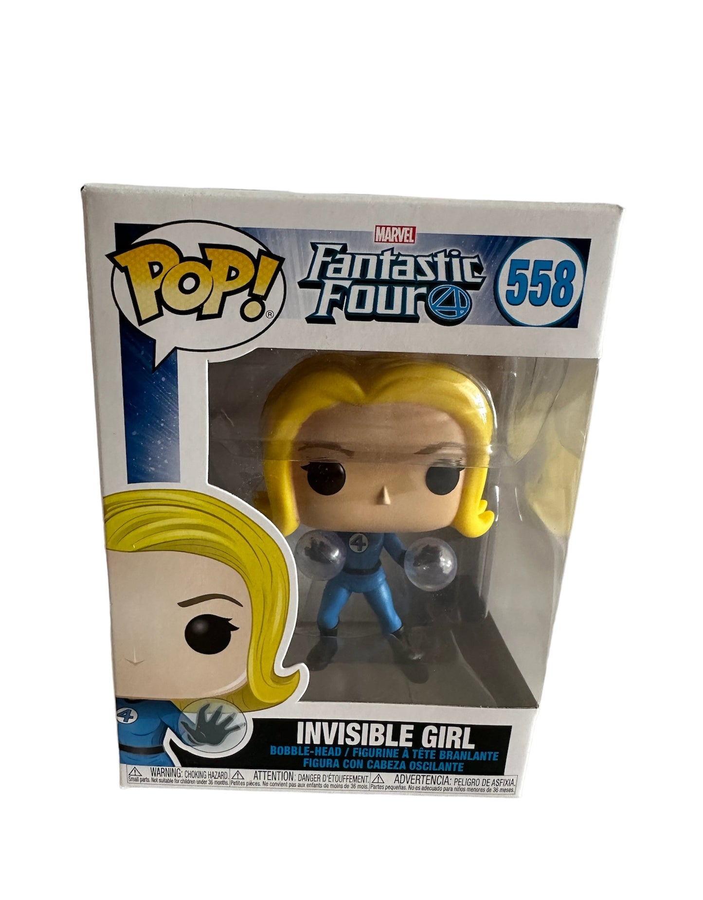 POP! 2019 Marvels The Fantastic Four Pop Vinyl Figure - The Invisible Girl Sue Storm Bobble-Head No. 558 - Brand New Shop Stock Room Find
