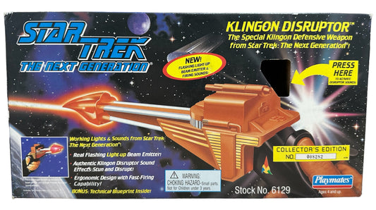 Vintage Playmates 1993 Star The Next Generation Trek Klingon Disruptor Collector's Edition - Brand New Shop Stock Room Find
