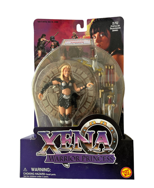 Vintage 1998 Xena Warrior Princess Callisto With Spinning Attack Action Figure - Brand New Factory Sealed Shop Stock Room Find