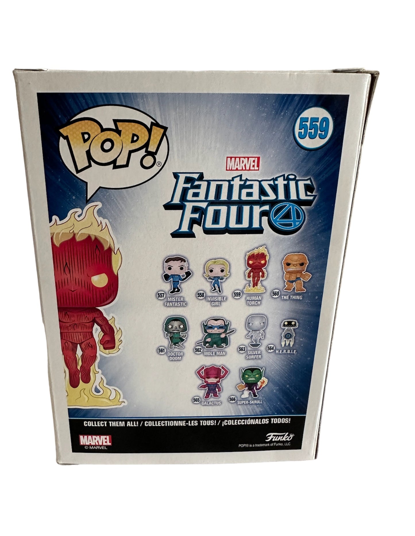 POP! 2019 Marvels The Fantastic Four Pop Vinyl Figure - The Human Torch Johnny Storm Bobble-Head No. 559 - Brand New Shop Stock Room Find