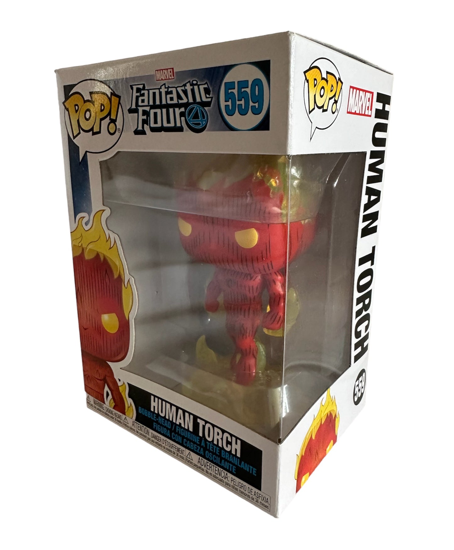POP! 2019 Marvels The Fantastic Four Pop Vinyl Figure - The Human Torch Johnny Storm Bobble-Head No. 559 - Brand New Shop Stock Room Find
