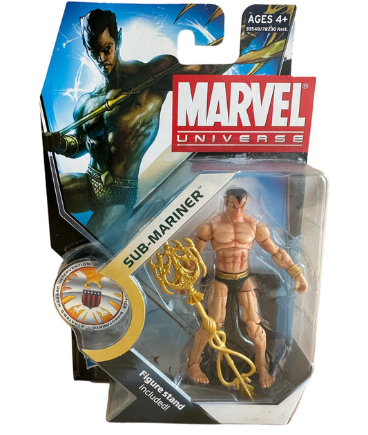 Vintage 2011 Marvel Universe Series 3 - No. 019 Sub-Mariner 3 3/4 Inch Action Figure With Display Stand - Brand New Factory Sealed Shop Stock Room Find