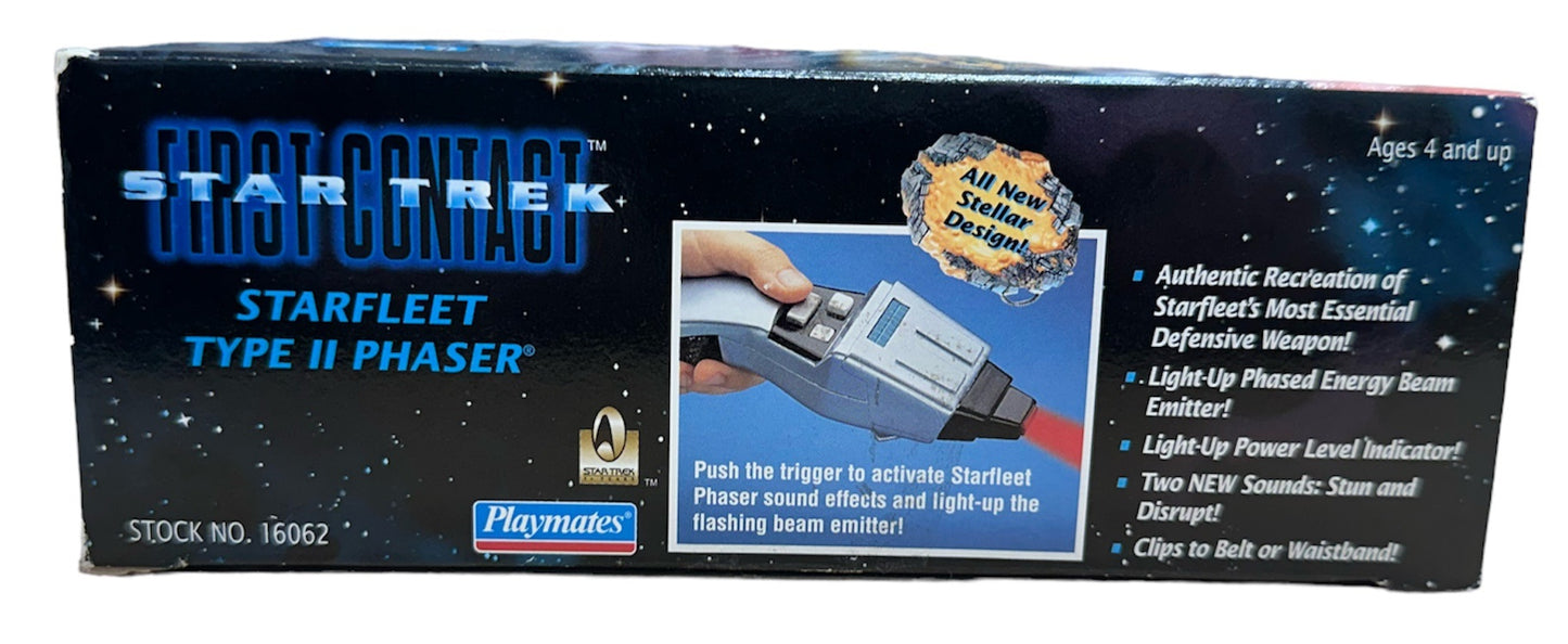 Vintage 1996 Star First Contact Trek Official Starfleet Type II Hand Phaser Collector's Edition - Brand New Shop Stock Room Find