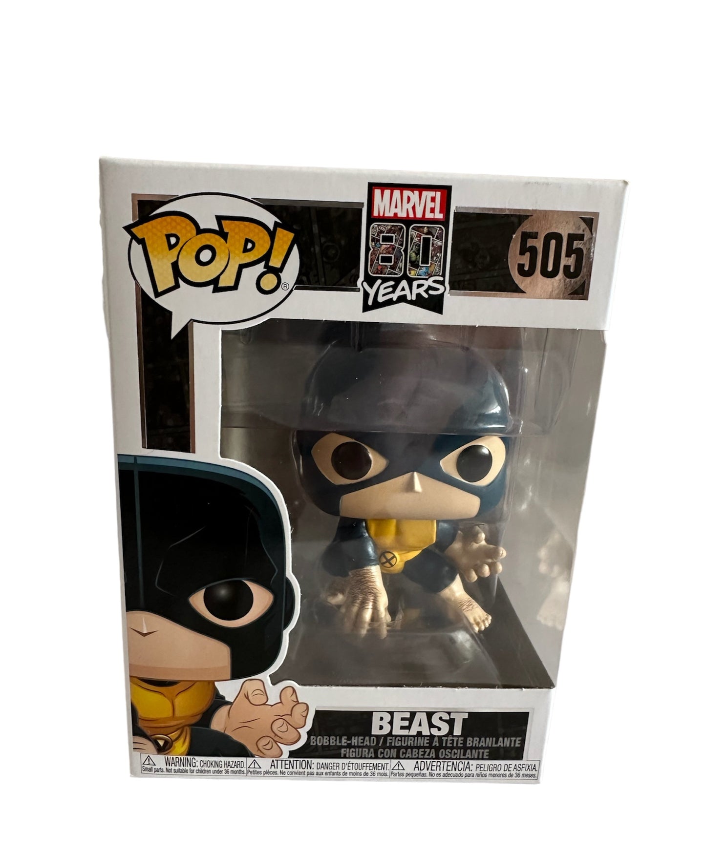POP! 2019 Marvels 80 Years First Appearance Pop Vinyl Figure - The Beast Bobble-Head No. 505 - Brand New Shop Stock Room Find