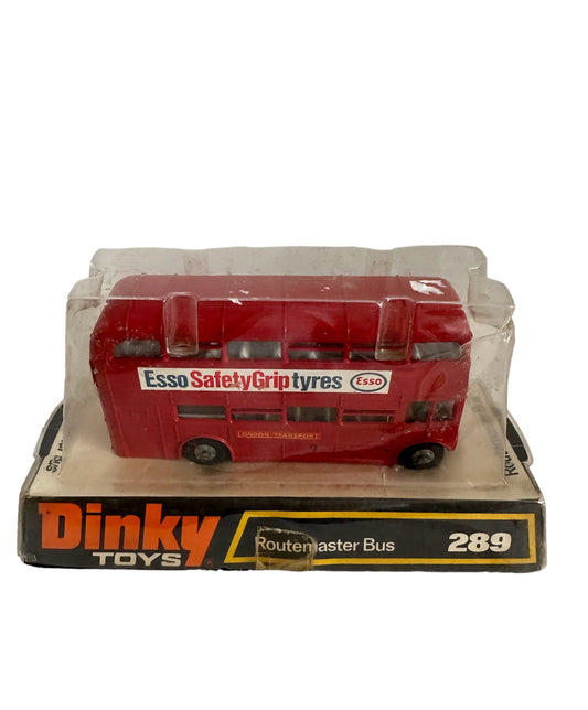 Vintage 1964 Dinky Die Cast Toys No. 289 First Release Routemaster Double Decker Bus 1/43 Scale Replica Vehicle In The Original Packaging - Shop Stock Room Find