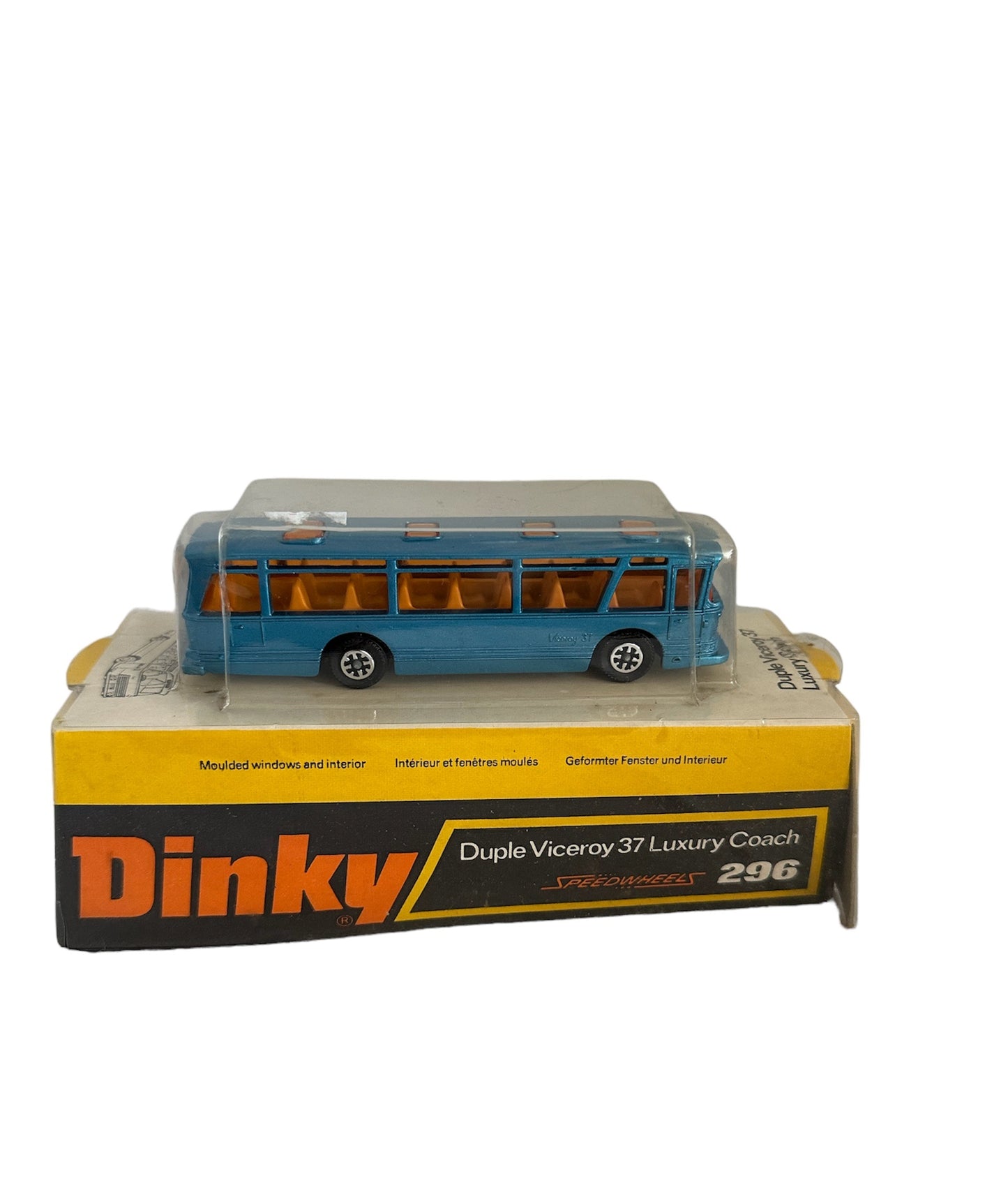 Vintage 1972 Dinky Die Cast Toys No. 296 Duple Viceroy Luxury Coach 1/43 Scale Replica Vehicle In The Original Packaging - Shop Stock Room Find