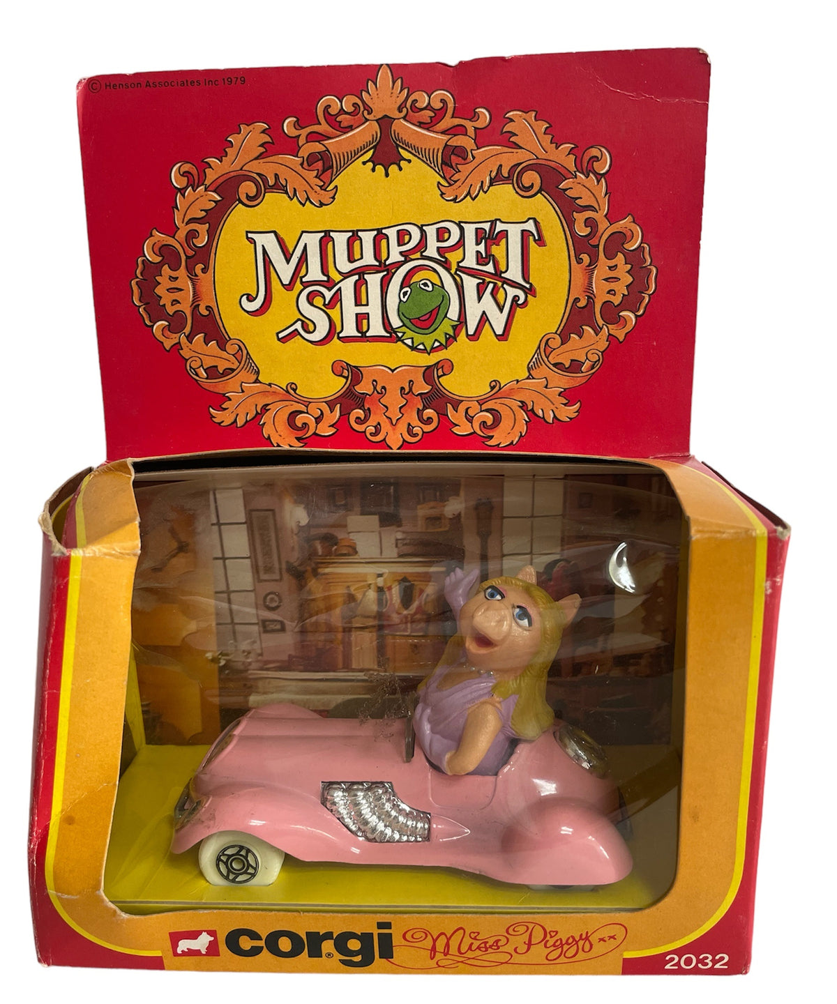 Vintage Corgi 1979 The Muppet Shows Miss Piggy & Her Piggymobile 