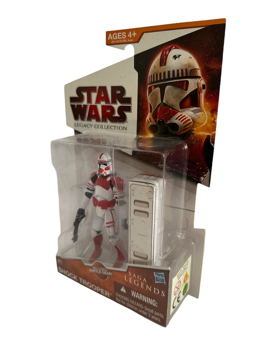 Vintage 2009 Star Wars Legacy Collection Shock Trooper Action Figure With Battle Gear SL14 - Brand New Factory Sealed Shop Stock Room Find