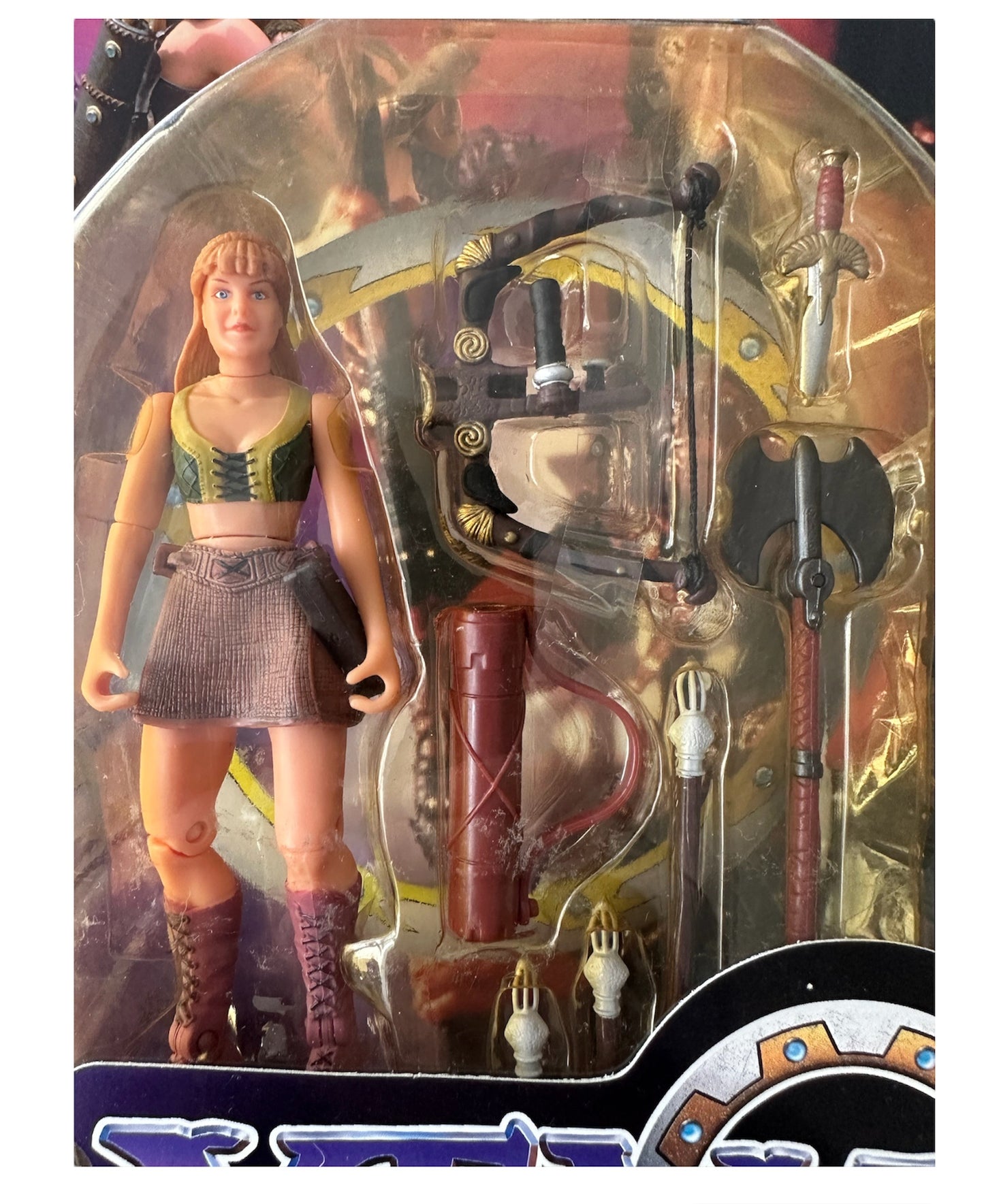 Vintage 1998 Xena Warrior Princess Gabrielle Orphan Of War With Spinning Staff Attack Action Figure - Brand New Factory Sealed Shop Stock Room Find