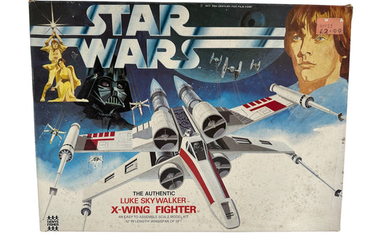 Vintage Denys Fisher 1977 Ultra Rare Star Wars Luke Skywalkers X-Wing Fighter Scale Model Kit - Complete In The Box - Shop Stock Room Find