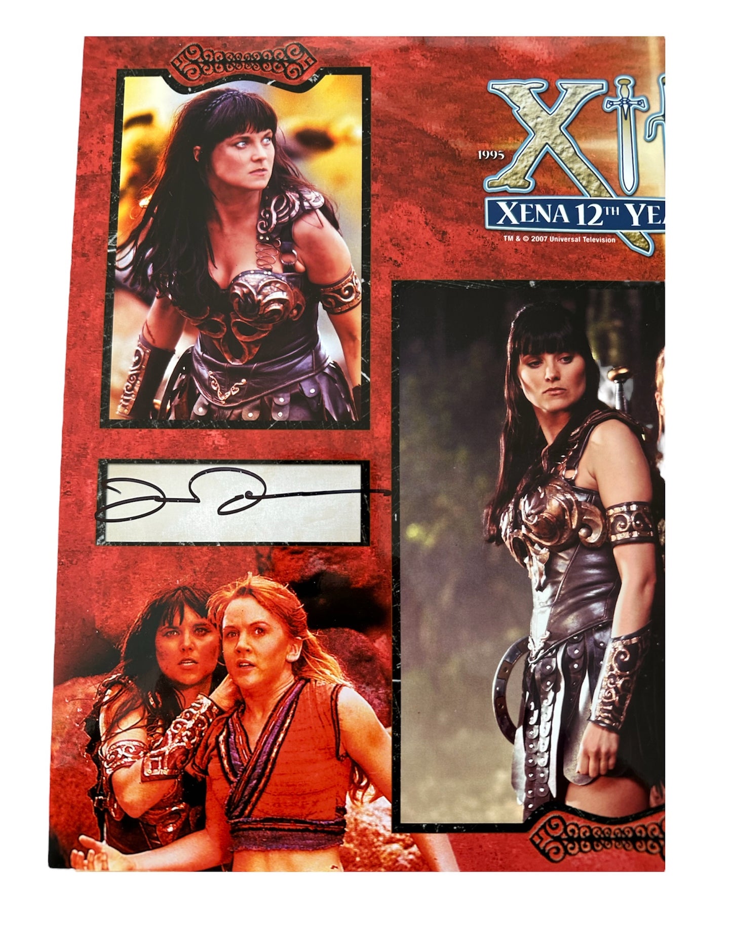 Vintage 2007 Xena Warrior Princess Convention Photographic Print - 12th Anniversary - Autographed By Lucy Lawless & Renee O'Conner - Ultra Rare
