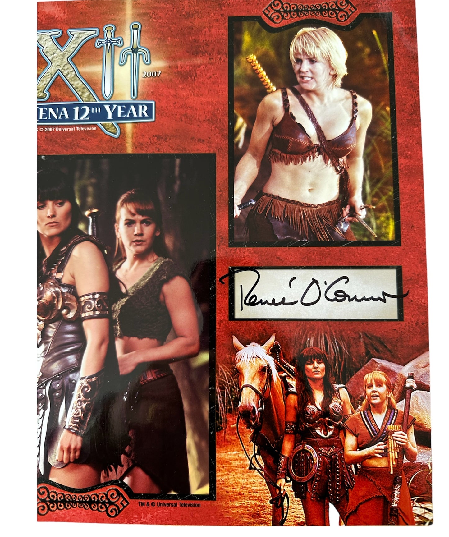 Vintage 2007 Xena Warrior Princess Convention Photographic Print - 12th Anniversary - Autographed By Lucy Lawless & Renee O'Conner - Ultra Rare