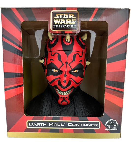 Vintage 1999 Star Wars Episode 1 Darth Maul Head And Shoulders Plastic Container - Brand New Factory Sealed Shop Stock Room Find