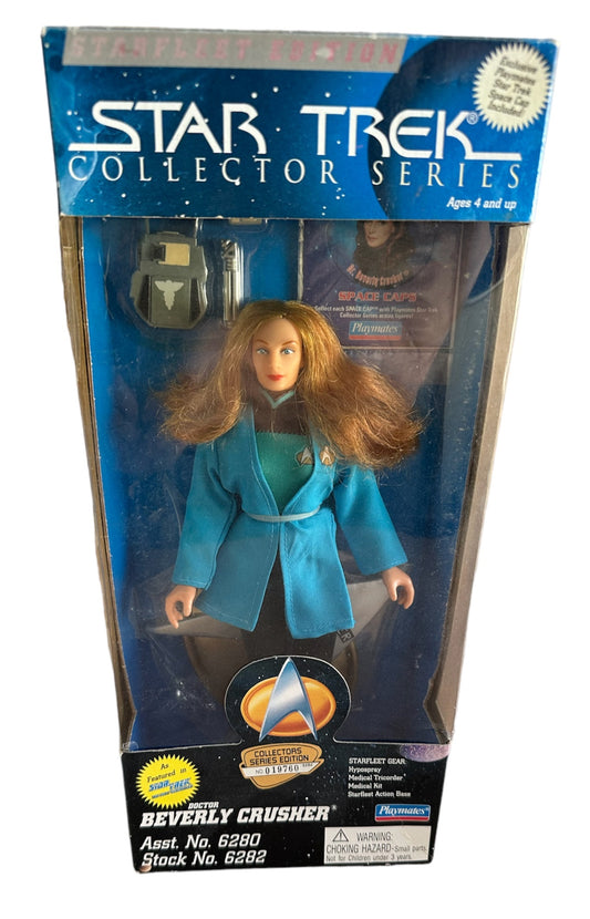 Vintage Star Trek The Next Generation Collector Series Chief Medical Officer Doctor Beverly Crusher 9 Inch Action Figure - Factory Sealed Shop Stock Room Find