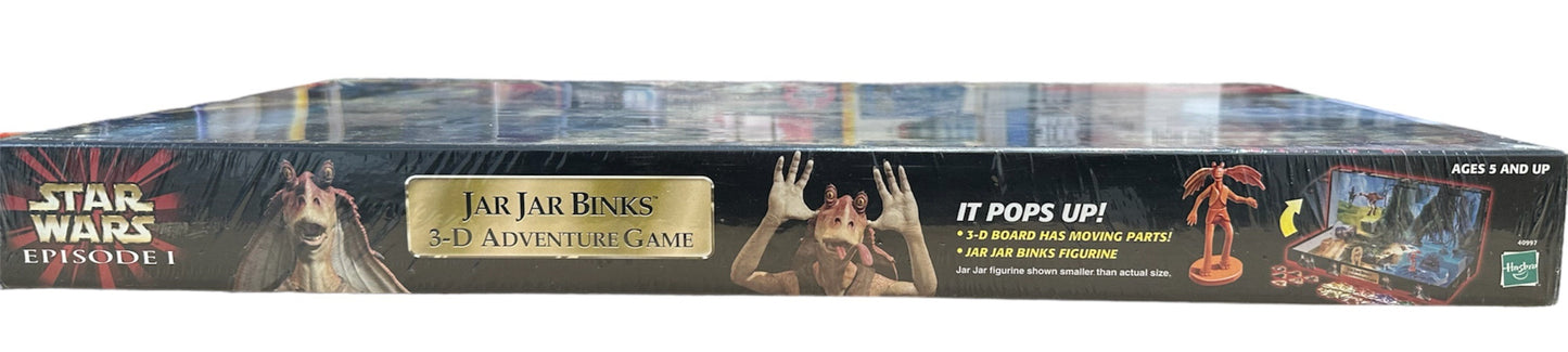 Vintage 1999 Star Wars Episode 1 Jar Jar Binks 3-D Adventure Game - Brand New Factory Sealed Shop Stock Room Findtion Figure - Brand New Factory Sealed