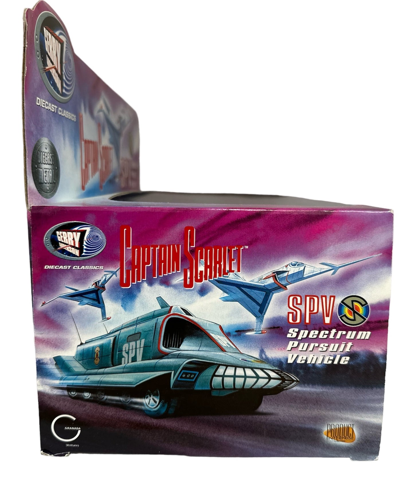 Vintage Product Enterprise  2005 Gerry Andersons Collectors Edition Captain Scarlet Spectrum Pursuit Vehicle SPV Die Cast Replica Model Vehicle - Brand New Shop Stock Room Find
