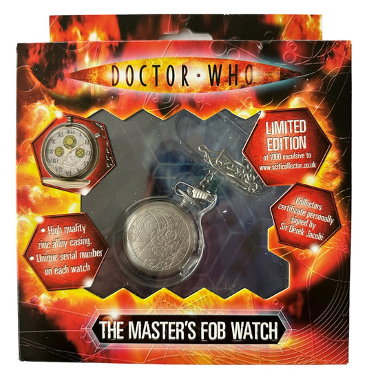 Vintage 2007 Doctor Dr Who Limited Edition - The Masters Fob Watch - Autographed By Derek Jacobi Only 1000 Pieces Worldwide