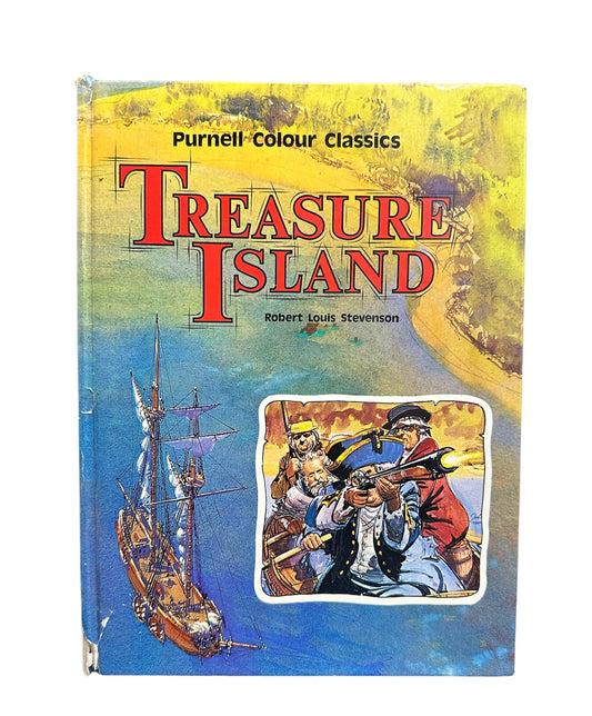 Vintage 1975 Purnell Colour Classics - Treasure Island By Robert Louis Stevenson - Large Illustrated Hardback Book