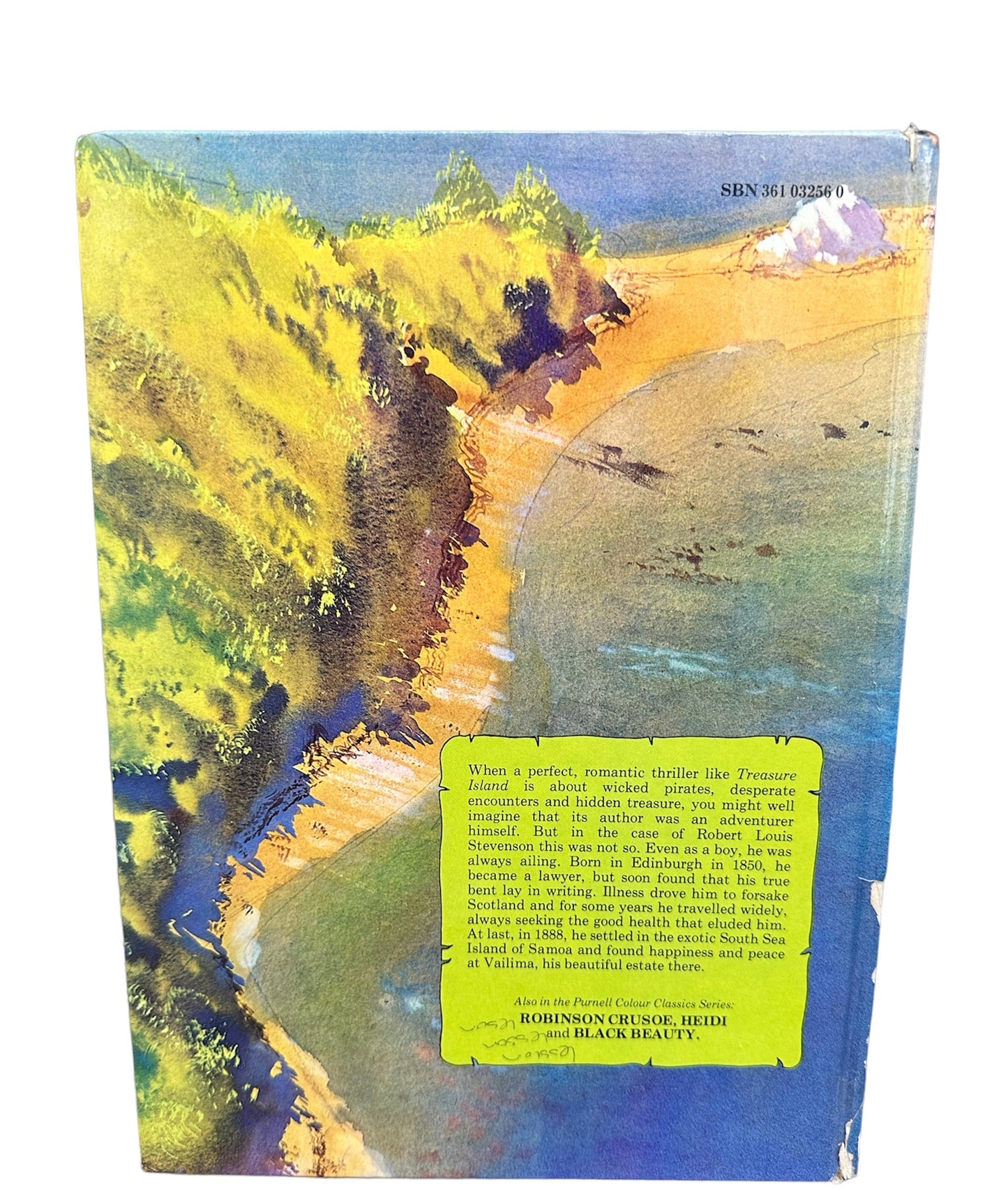 Vintage 1975 Purnell Colour Classics - Treasure Island By Robert Louis Stevenson - Large Illustrated Hardback Book