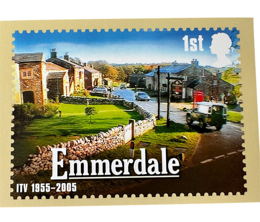 Vintage 2005 Classic ITV Emmerdale Limited Edition 50th Anniversary Post Card - Brand New Shop Stock Room Find