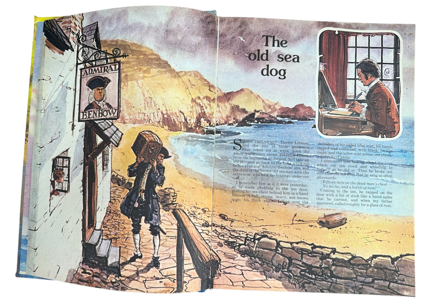 Vintage 1975 Purnell Colour Classics - Treasure Island By Robert Louis Stevenson - Large Illustrated Hardback Book