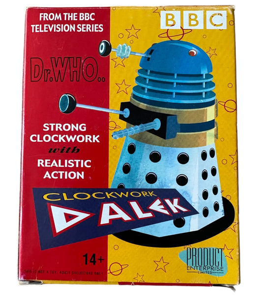 Vintage 2002 Doctor Dr Who Product Enterprise Clockwork Dalek Black Dome & Silver Body With Black Spheres -  Brand New Shop Stock Room Find
