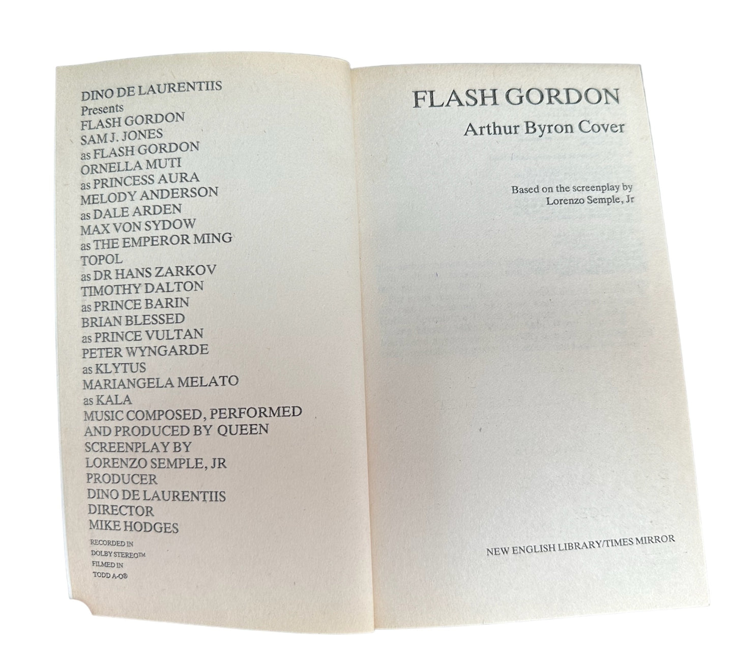 Vintage 1980 Flash Gordan The Paperback Novel Of The Blockbuster Movie - Shop Stock Room Find