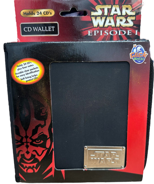 Vintage 1999 Star Wars Episode 1 CD Wallet - Holds 24 CD's - Brand New Shop Stock Room Find