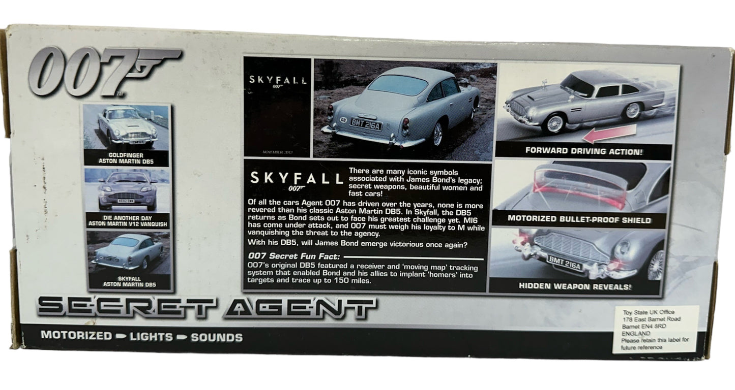 Vintage Toy State 2012 James Bond 007 50th Anniversary - Skyfall Electronic Aston Martin DB5 Motorized With Lights & Sounds - Shop Stock Room Find.