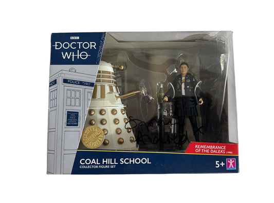 Vintage 2018 Dr Who Remembrance Of The Daleks Limited Edition Collector Action Figure Set - Autographed By Sophie Aldred - Includes Ace And The Imperial Dalek - Factory Sealed