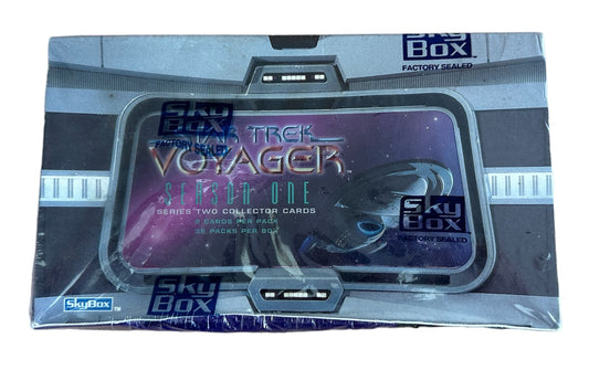 Vintage Skybox 1995 Star Trek Voyager Season One Series Two Collector Cards Sealed Box With 36 Packs - Brand New Factory Sealed Shop Stock Room Find