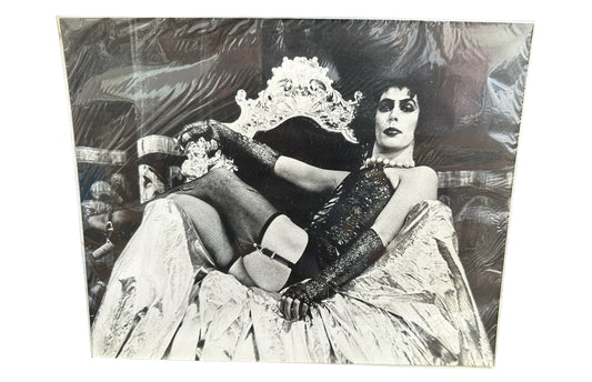 Vintage 1970's Tim Curry As Dr. Frank-N-Furter In The Rocky Horror Picture Show 10 x 8 Inch Black And White Publicity Photograph