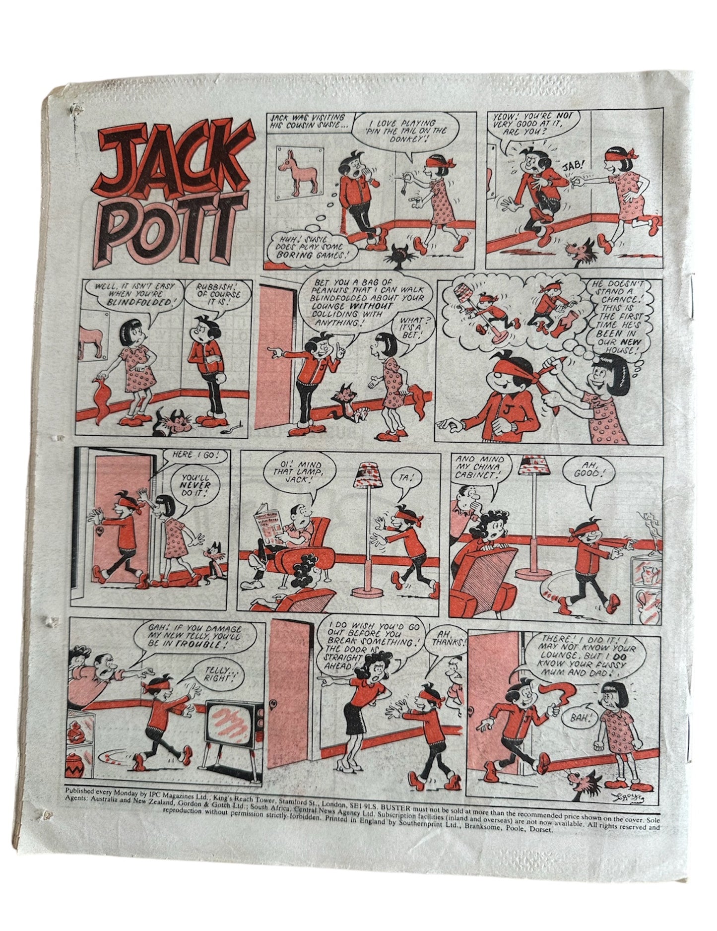 Vintage Buster Weekly Boys And Girls Comic from 2nd July 1983 - Former Shop Stock