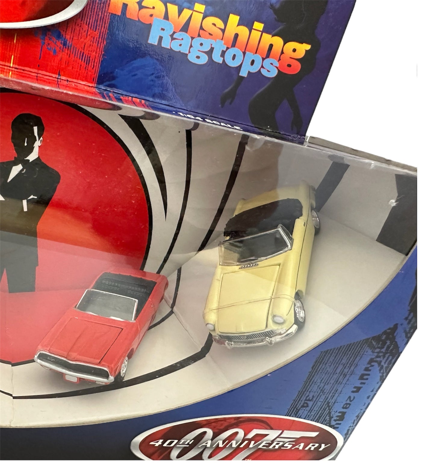Vintage 2002 Johnny Lightning James Bond 40th Anniversary Ravishing Ragtops 1:64 Scale Die-Cast Models Four Pack Set - Brand New Shop Stock Room Find