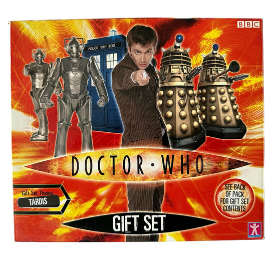 Vintage 2007 Characters Doctor Dr Who The TARDIS Gift Set - Includes Talking Pen, Phone Alert Flasher, Mouse Mat & Ceramic Mug - Brand New Shop Stock Room Find