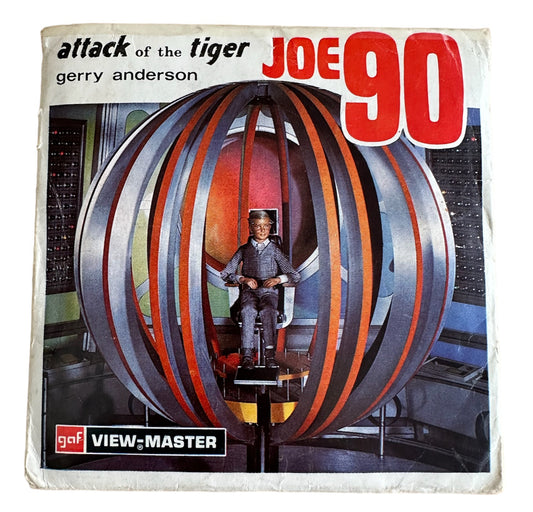 Vintage 1968 Gerry Andersons Joe 90 Attack Of The Tiger View-Master Reels - 3 Reels : 21 Stereo Photos In Full Colour Complete With Booklet - Fantastic Condition In The Original Packing