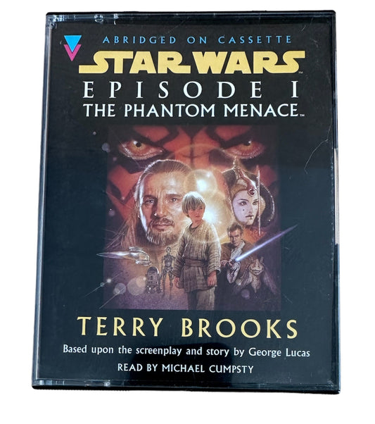 Vintage 1999 Star Wars Episode 1 The Phantom Menace - Triple Audio Cassette By Terry Brooks and read by Michael Cumpsty - Former Shop Stock