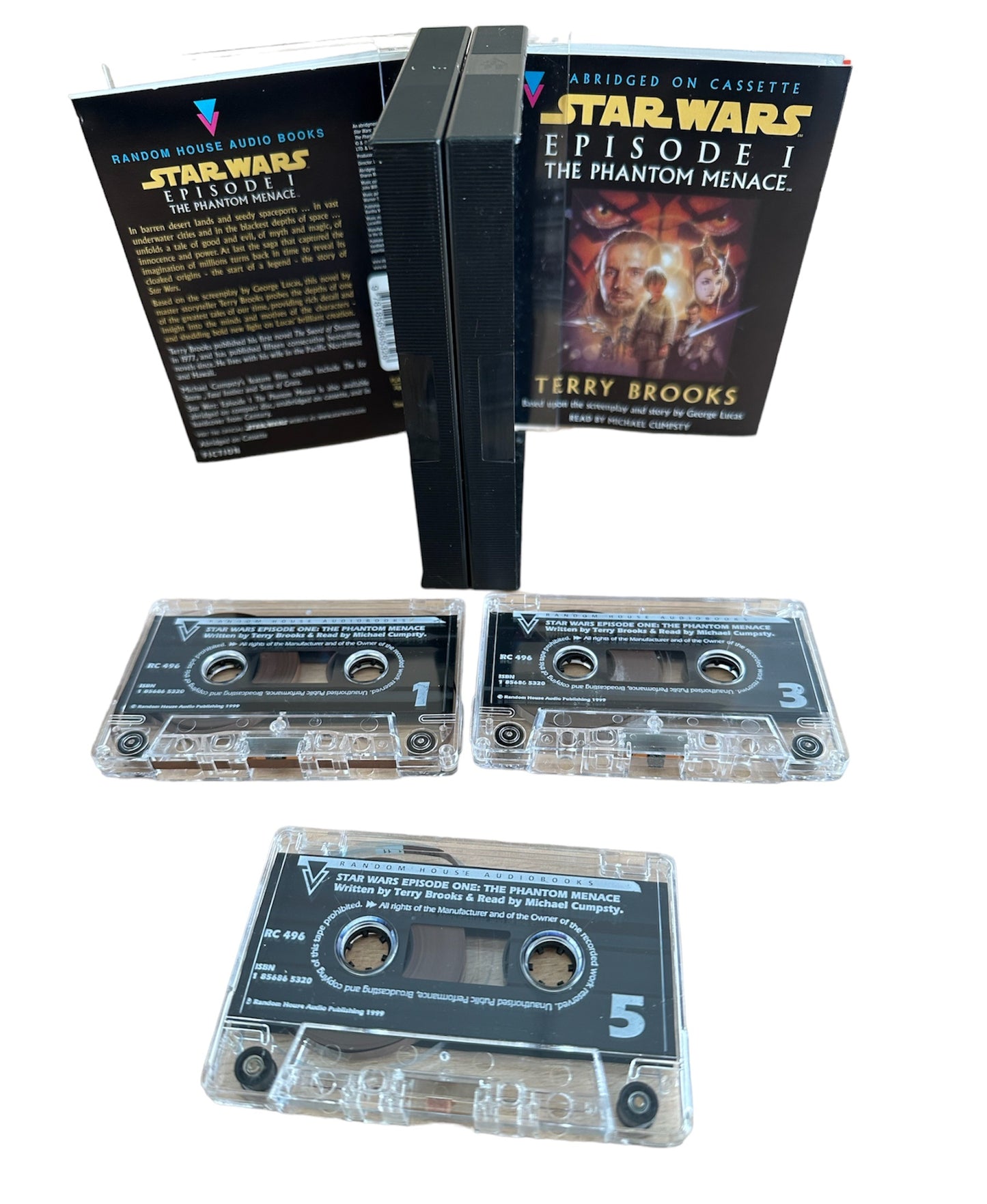 Vintage 1999 Star Wars Episode 1 The Phantom Menace - Triple Audio Cassette By Terry Brooks and read by Michael Cumpsty - Former Shop Stock
