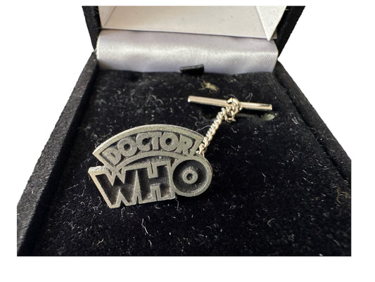 Vintage 1993 Doctor Dr Who 20th Anniversary Diamond Style Logo Tie Pin Badge - In The Original Box - Shop Stock Room Find