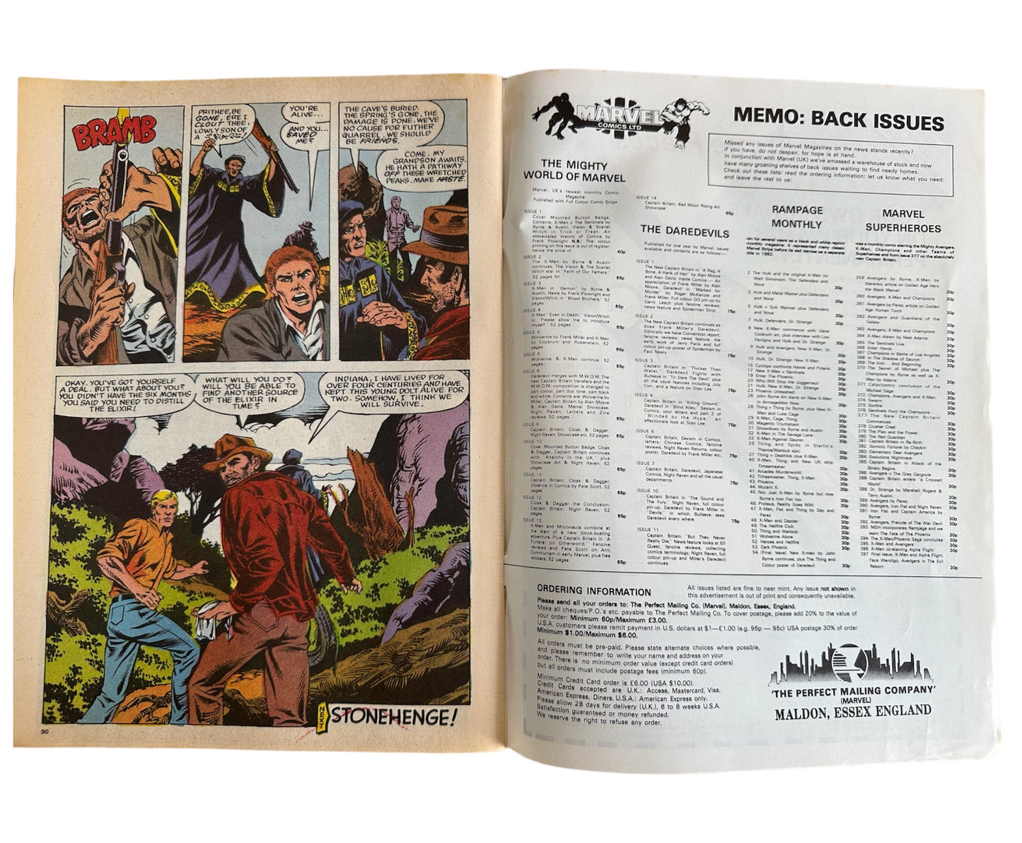 Vintage Marvel UK 1984 Indiana Jones Comic Issue No. 3 Featuring The Temple Of Doom & The Further Adventures Of - Complete With Free Gift - Shop Stock Room Find