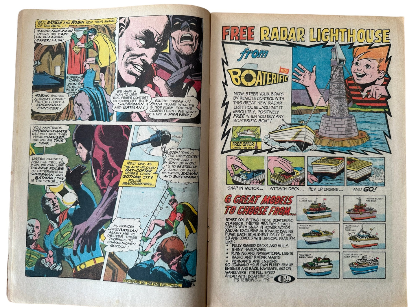 Vintage 1968 DC Worlds Finest Comics Issue Number 175 Starring Superman And Batman With Robin The Boy Wonder - Very Good Condition Vintage Comic