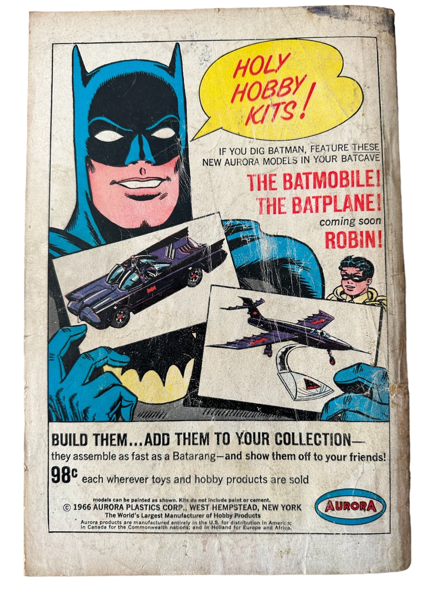 Vintage 1966 DC Worlds Finest Comics 80 Page Giant Issue Number 161 Starring Superman And Batman With Robin  - Good Condition Vintage Comic