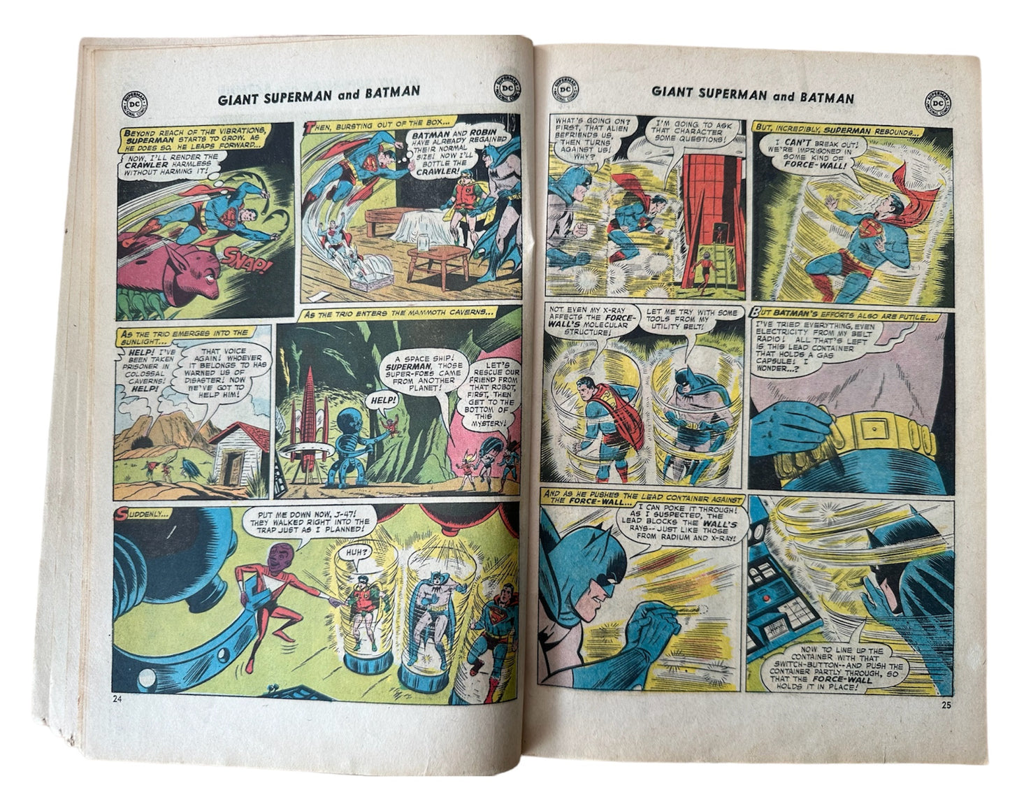 Vintage 1966 DC Worlds Finest Comics 80 Page Giant Issue Number 161 Starring Superman And Batman With Robin  - Good Condition Vintage Comic